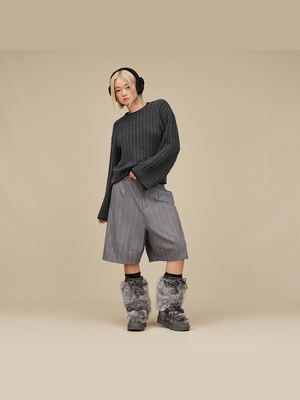 Chaussure classique de type chalet à talon haut pour femmes